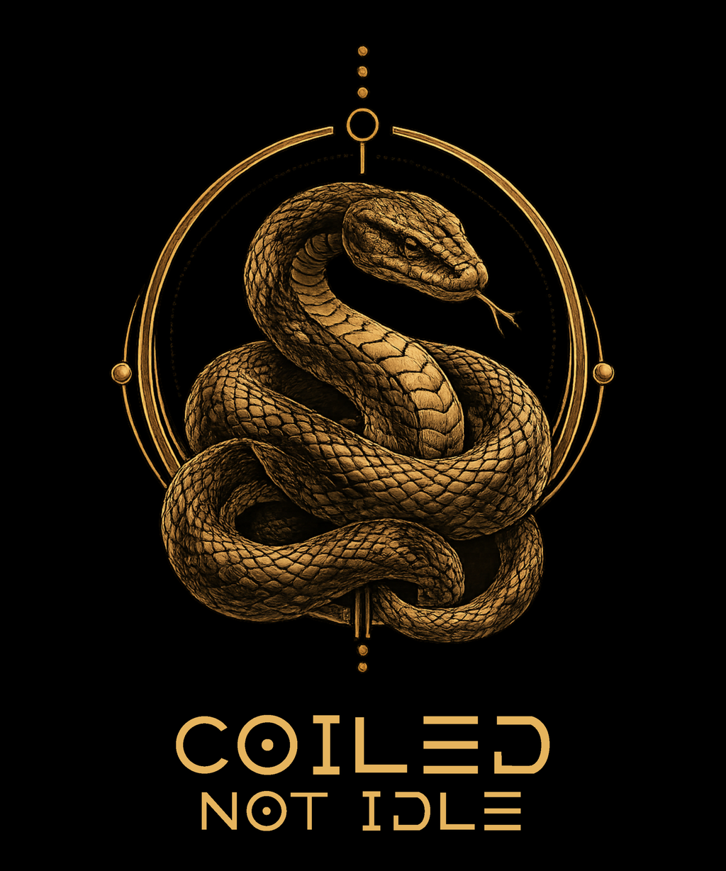 THE SNAKE — Coiled Not Idle (Back Design)