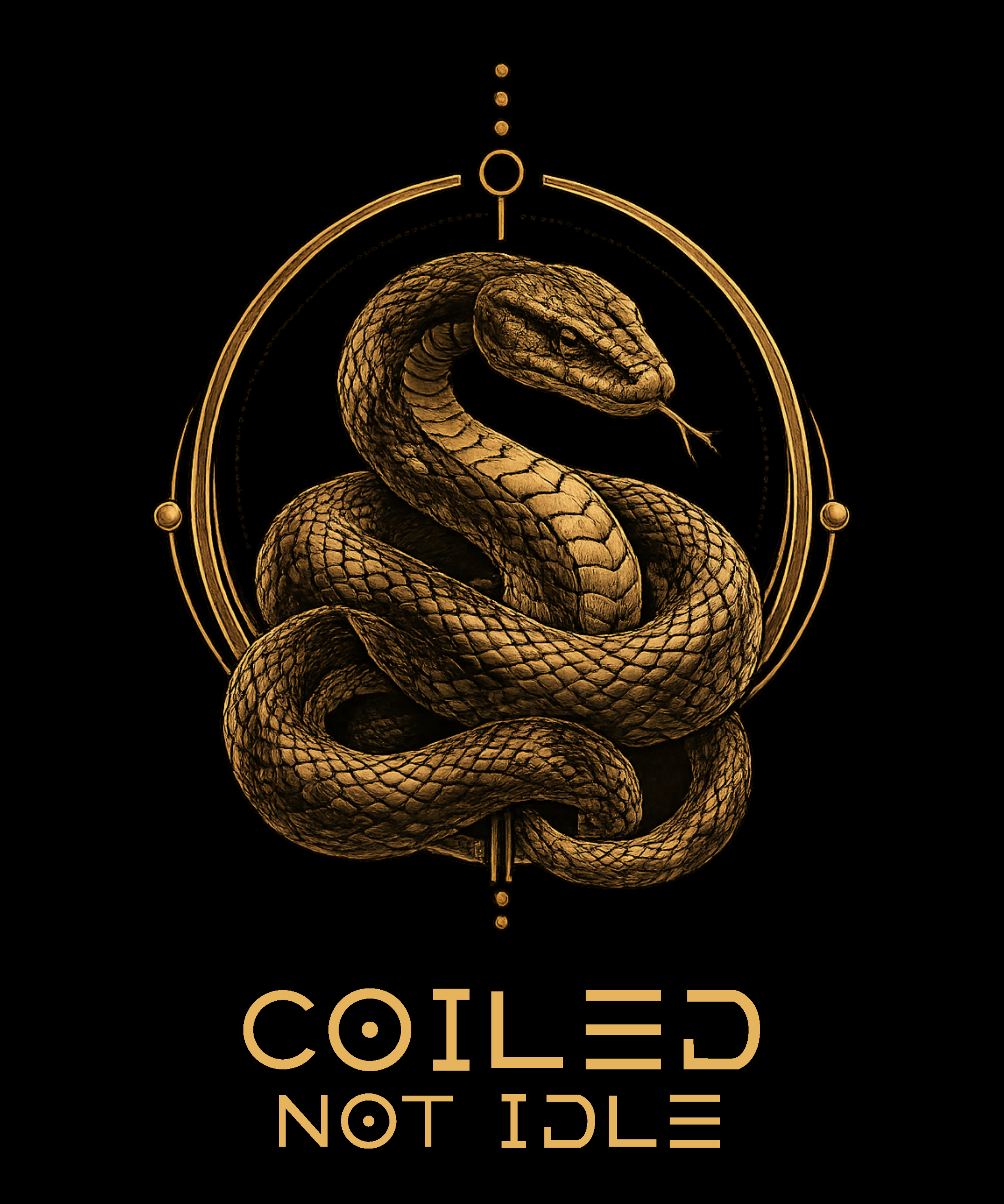 THE SNAKE — Coiled Not Idle (Back Design)
