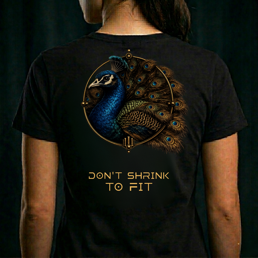 THE PEACOCK — Don't Shrink To Fit (Back Design)