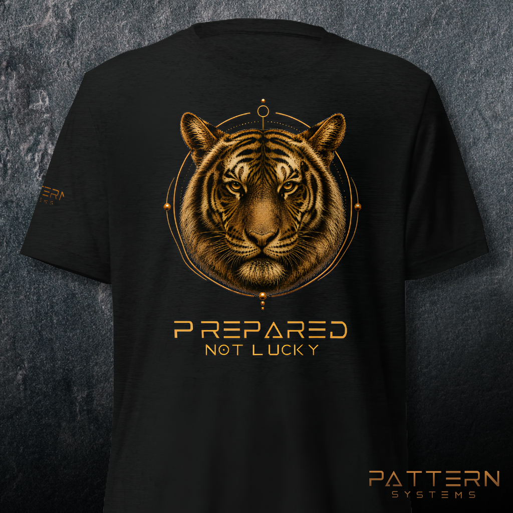 THE TIGER — Prepared, Not Lucky | T-Shirt (Back Design)