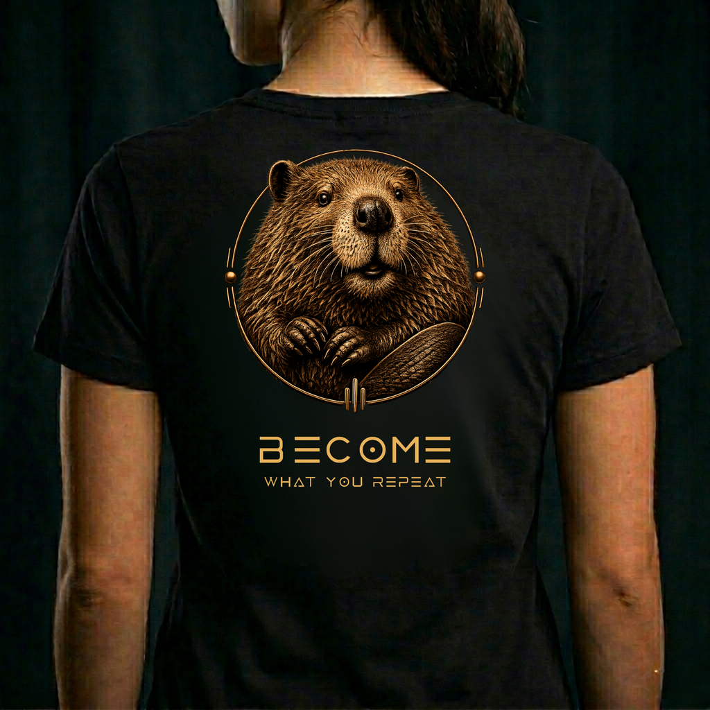 THE BEAVER — Become What You Repeat | T-Shirt (Back Design)