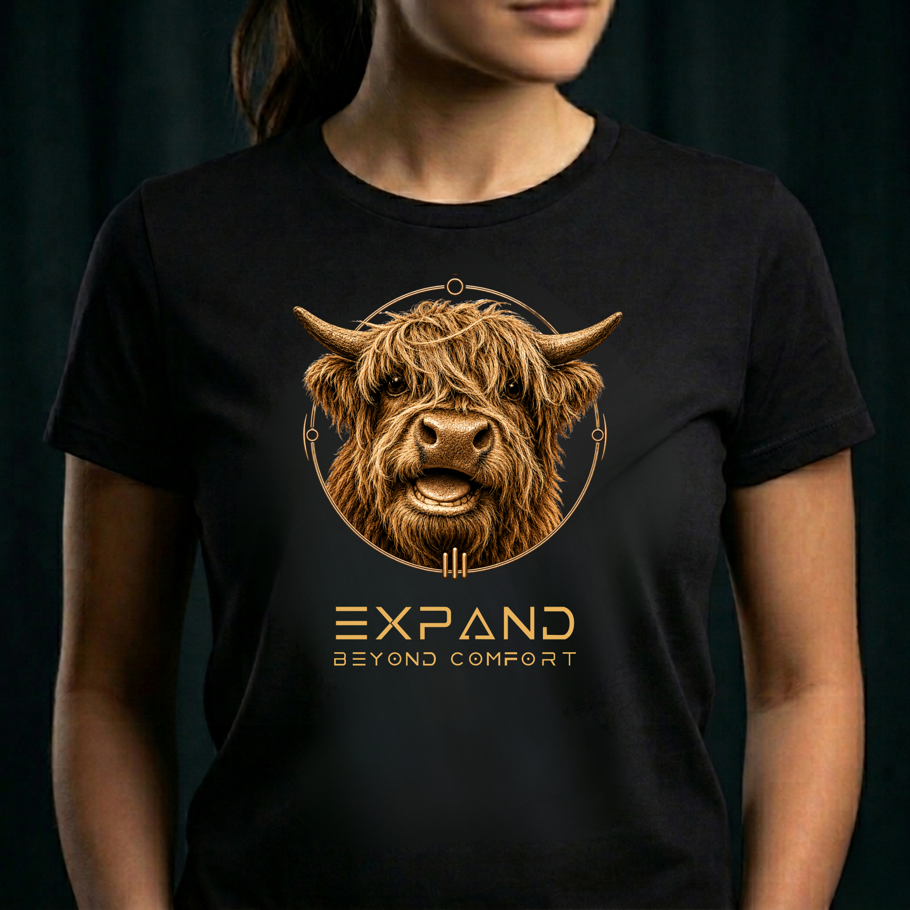 THE HIGHLANDER — Expand Beyond Comfort | T-Shirt (Front Design)