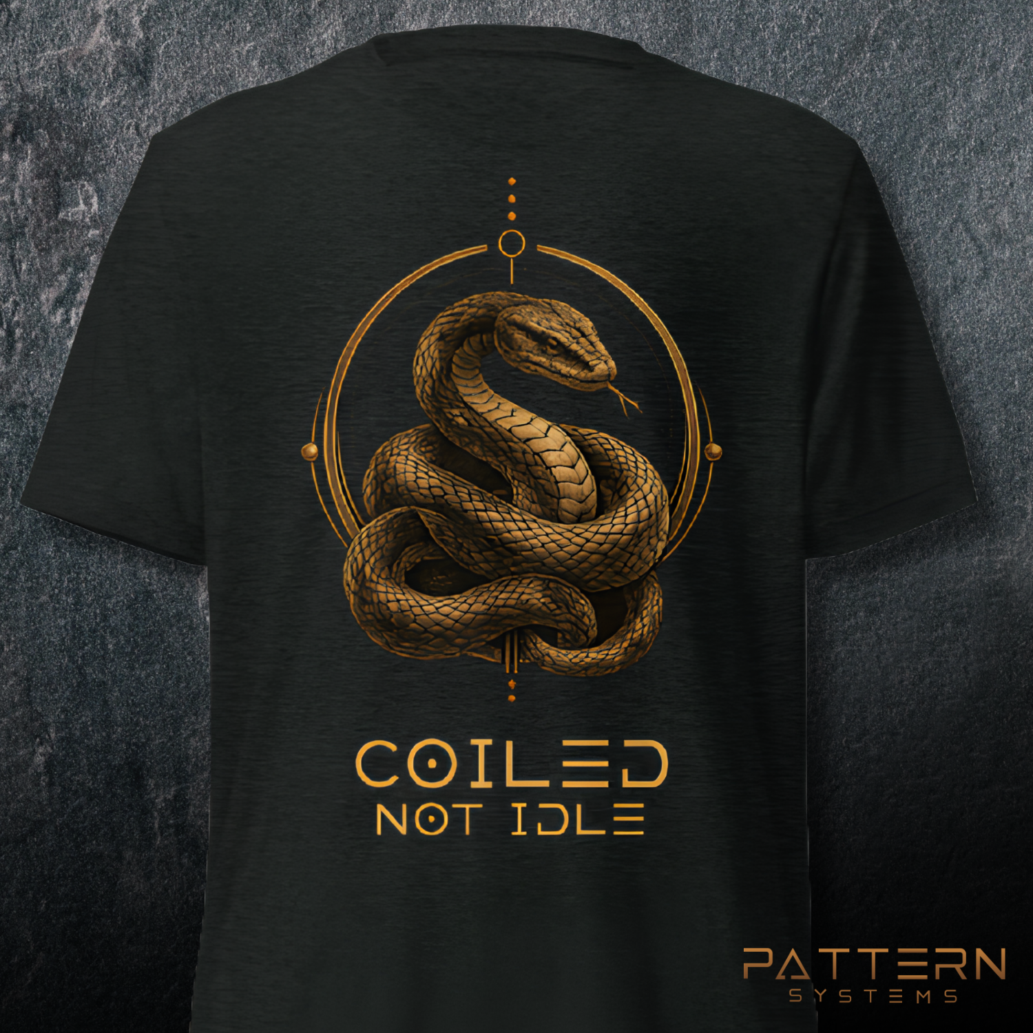 THE SNAKE — Coiled Not Idle (Back Design)