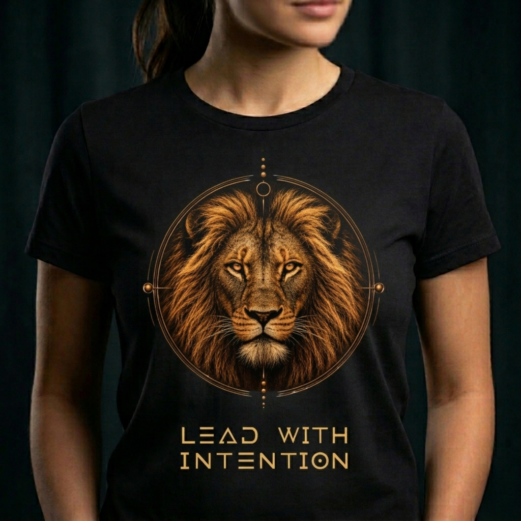 THE LION — Lead with Intention (Front Design)