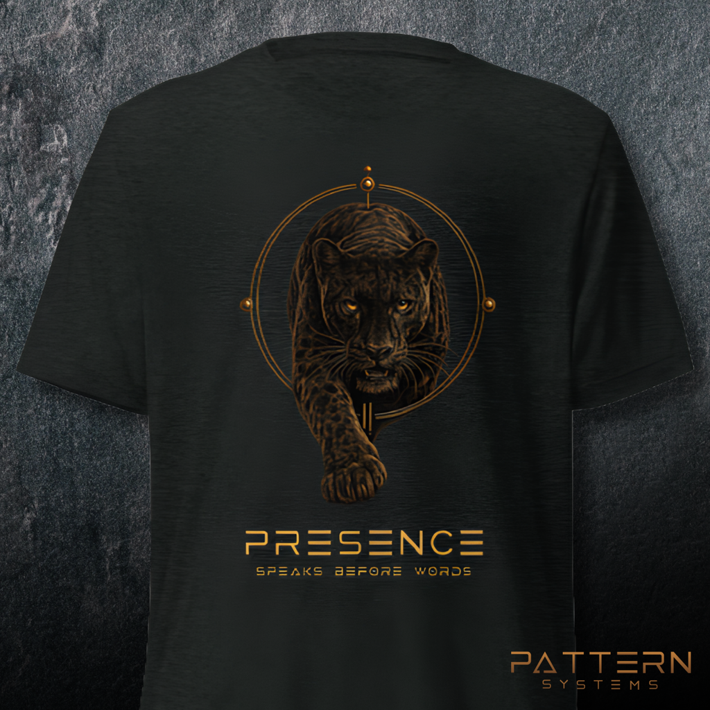 THE BLACK LEOPARD — Presence Speaks Before Words (Back Design)
