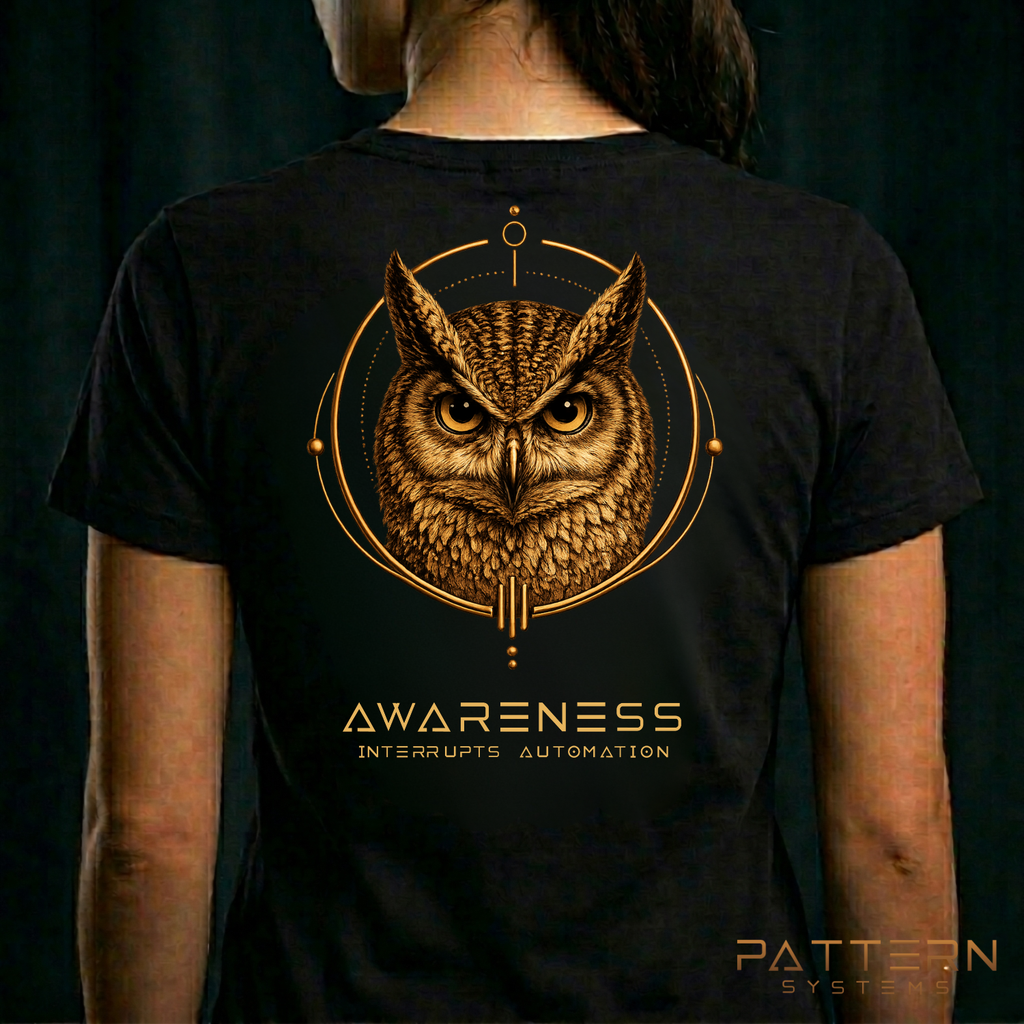 THE OWL — Awareness Interrupts Automation (Back Design)