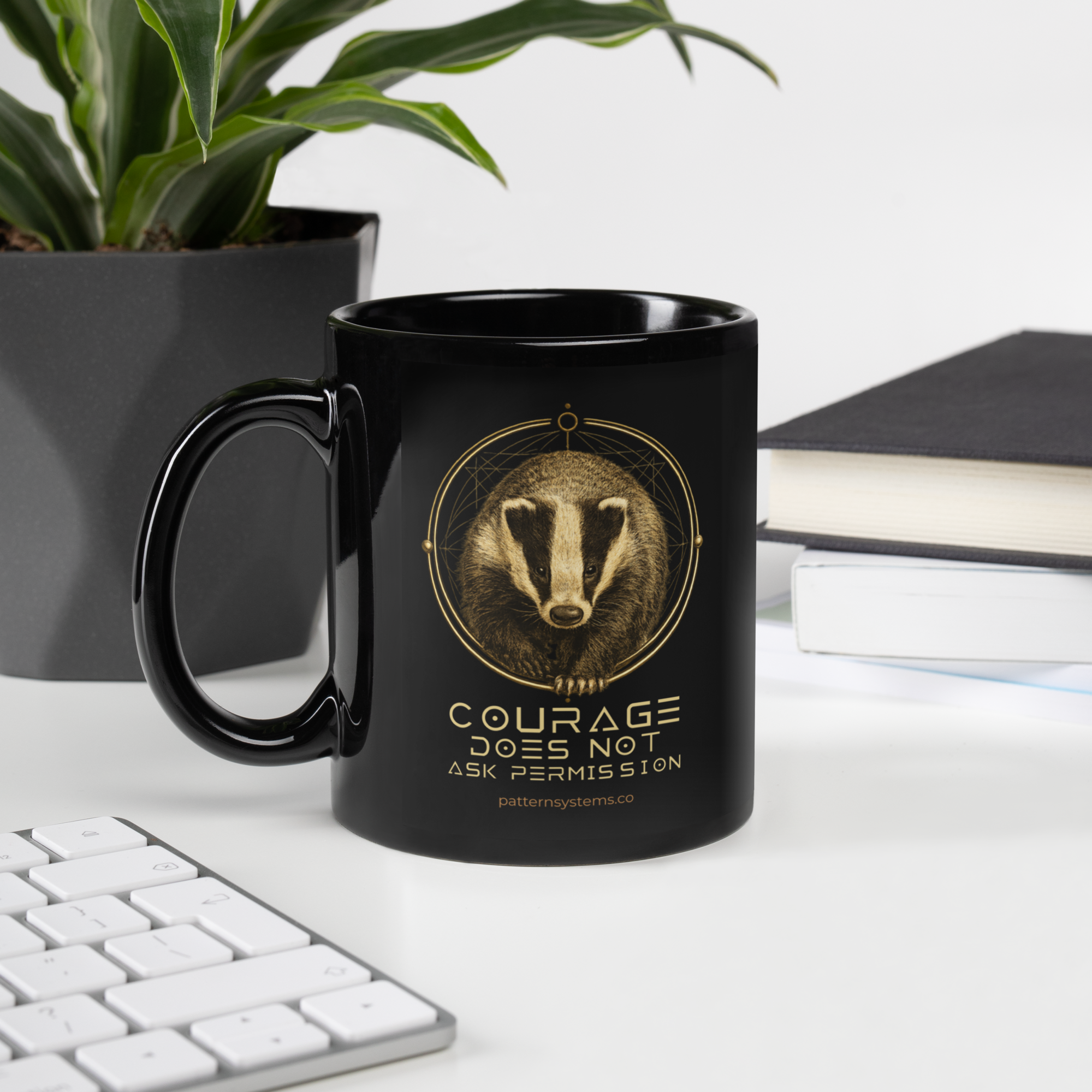 THE BADGER — Courage Does Not Ask Permission | Mug
